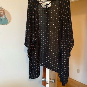 Billabong Black Thigh Length Duster